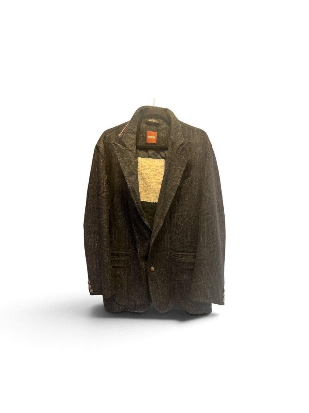 Hugo Boss Orange Handcrafted Men’s Blazer Black Tweed Limited Edition Sz 42R